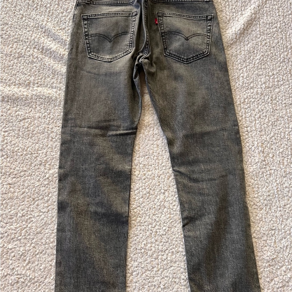 Levi's Dark Gray Straight Jeans for Men